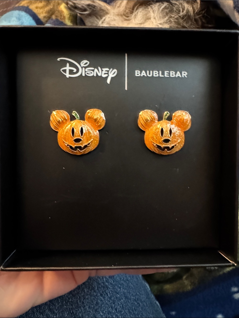 BaubleBar Disney Pumpkin Mickey Stud Earrings - Orange